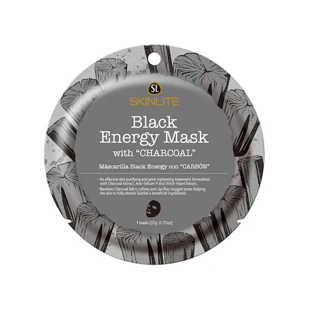 Skinlite Black Energy Charcoal Sheet Mask Revitalizing Care 20g