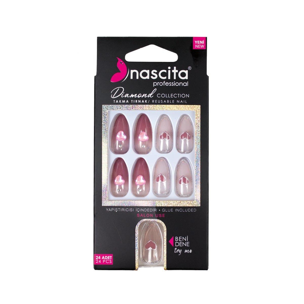Nascita Reusable Artificial Nails S252 - Temporary Nail Enhancement for Beauty and Decoration Nascita Reusable Artificial Nails - Temporary Nail Beauty Artificial Nails, Temporary Nail Enhancement, Reusable Nail Tips, Nail Beauty Products, DIY Nail Care, Nail Decorations, Beauty Essentials, Nail Fashion, Cosmetic Accessories