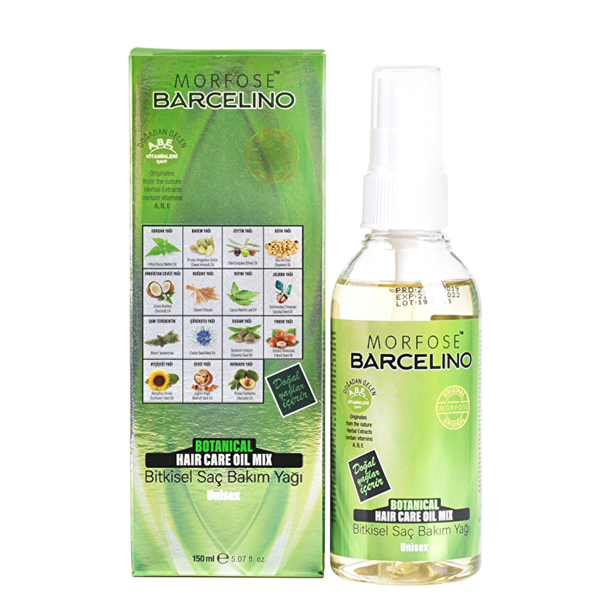 Morfose Unisex Barcelino Botanical Hair Oil 5oz - Nourishing Formula