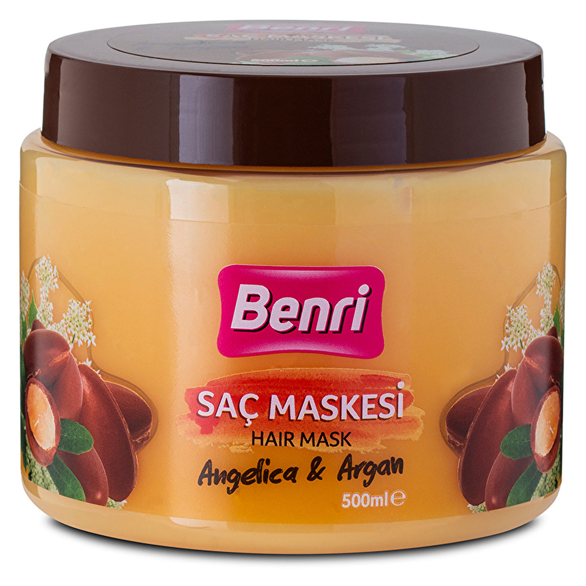 Benri Hair Mask Angelica & Argan 500ml - Deep Conditioner | Nourishing - Image #1