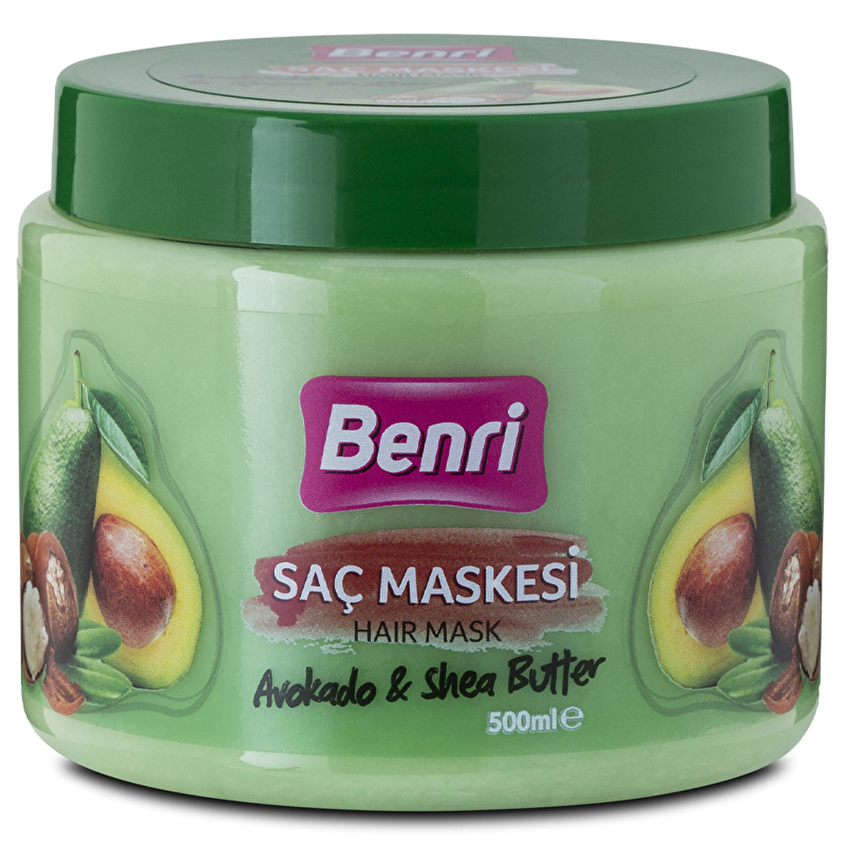 Benri Hair Mask Shea Butter & Avocado 500ml - Deep Moisture Treatment