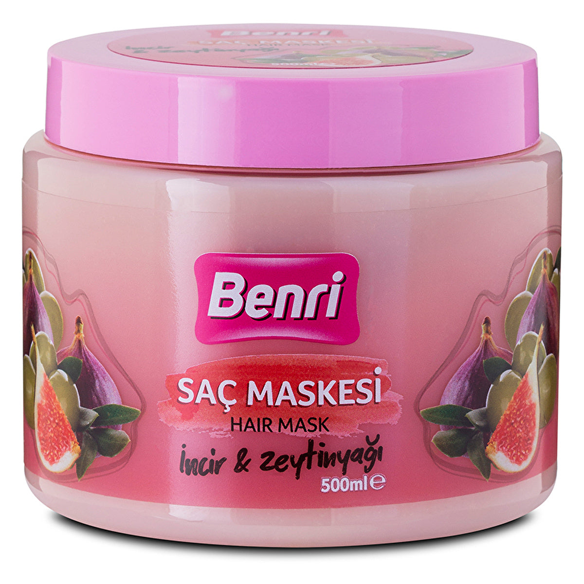 Benri Fig & Olive Oil Hair Mask 500ml - Deep Conditioning Treatment | Hydrating