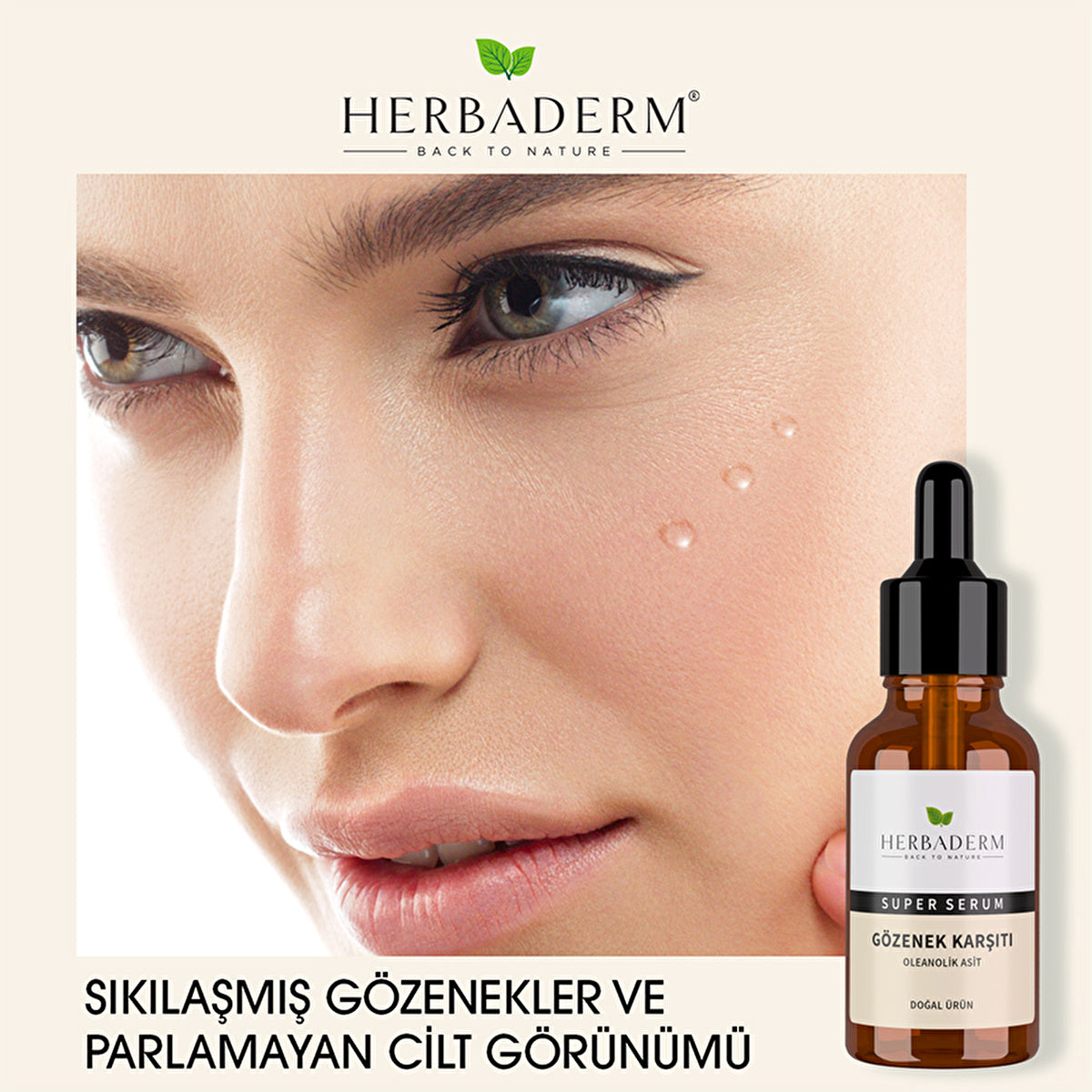 Herbaderm Pore Minimizing Super Serum 1 oz - Reduces Shine - Image 