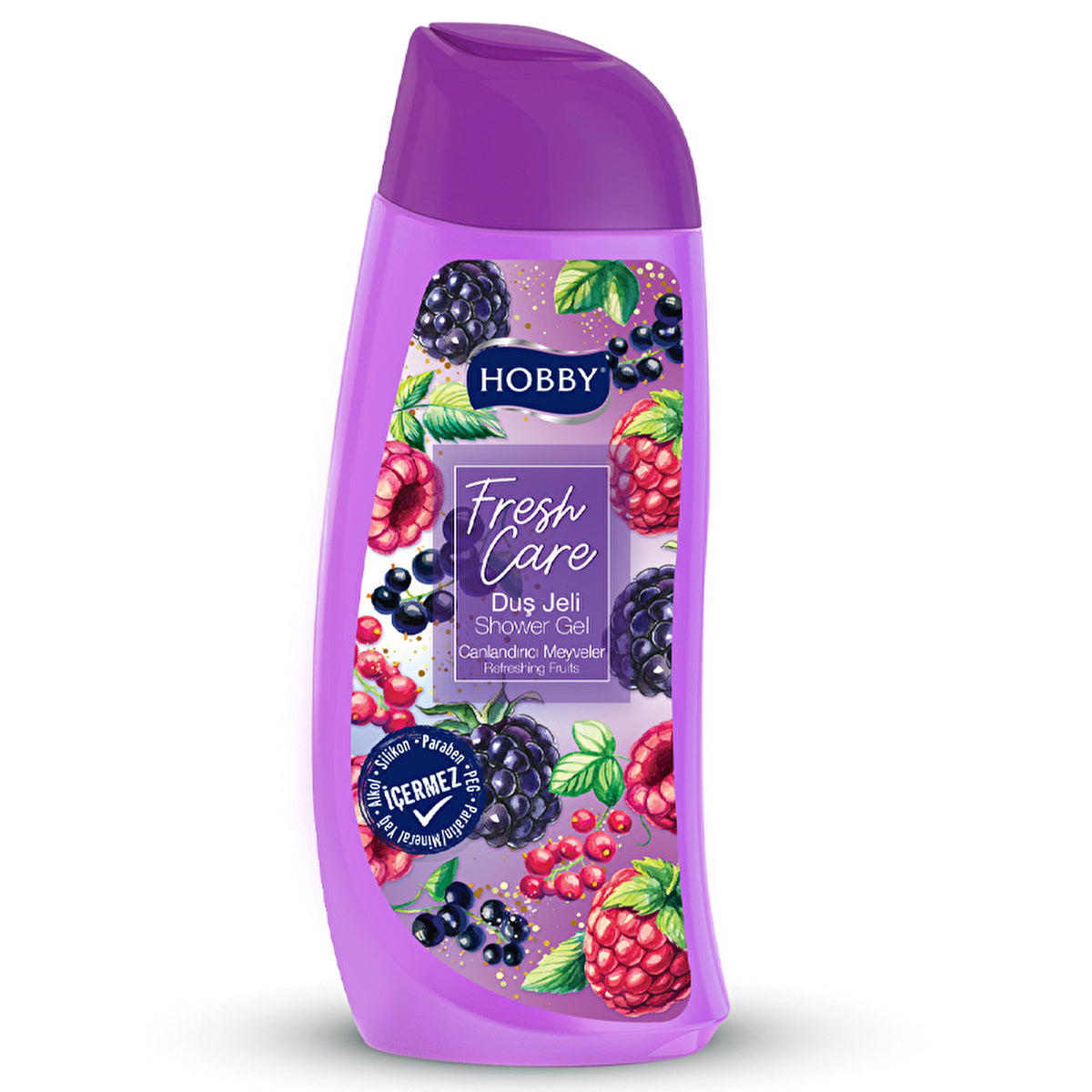 Hobby Fresh Care Revitalizing Fruit Shower Gel 500ml - Blackberry & Raspberry Scent - Image #1