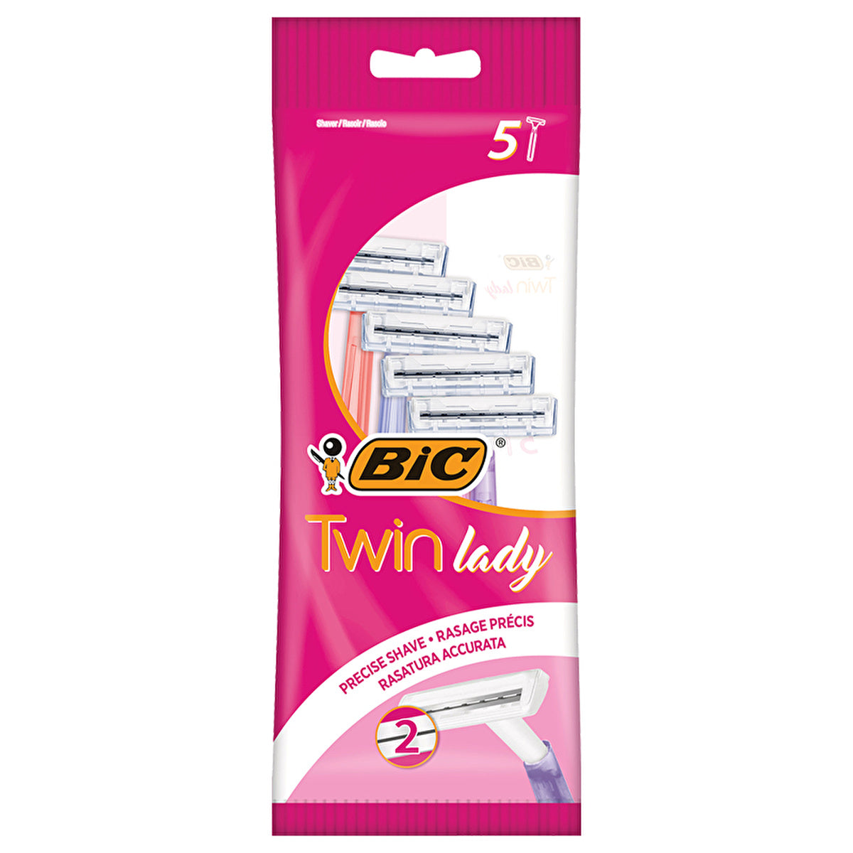 BIC Twin Lady Disposable Razors - 5 Pack | Gentle Shaving