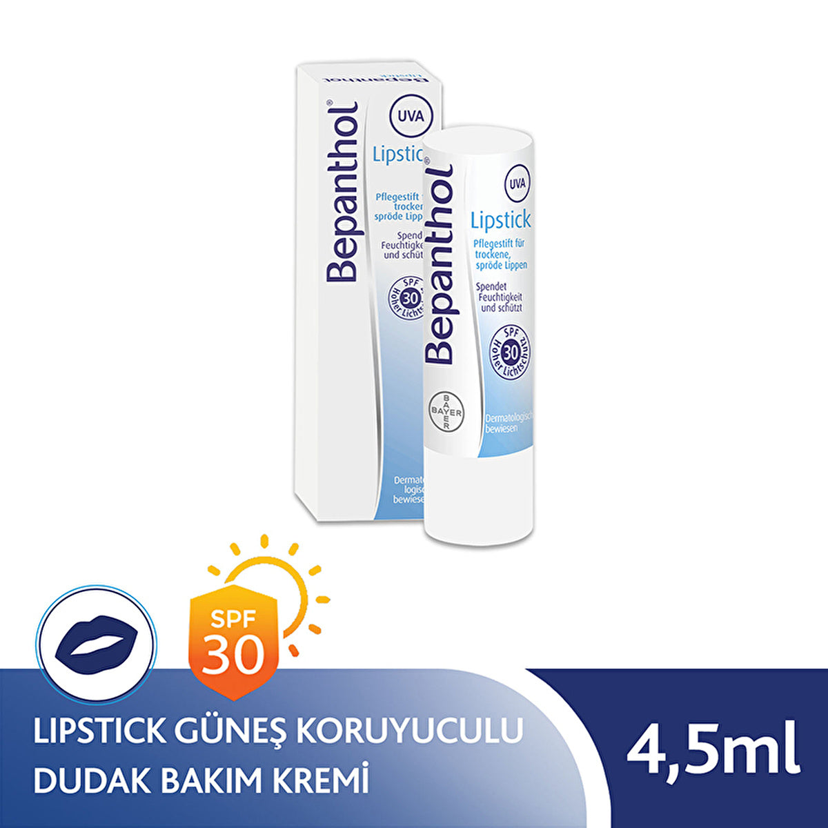 Bepanthol Lipstick Sunscreen Lip Care Cream - SPF 30 Protection | Hydrating - Image #4