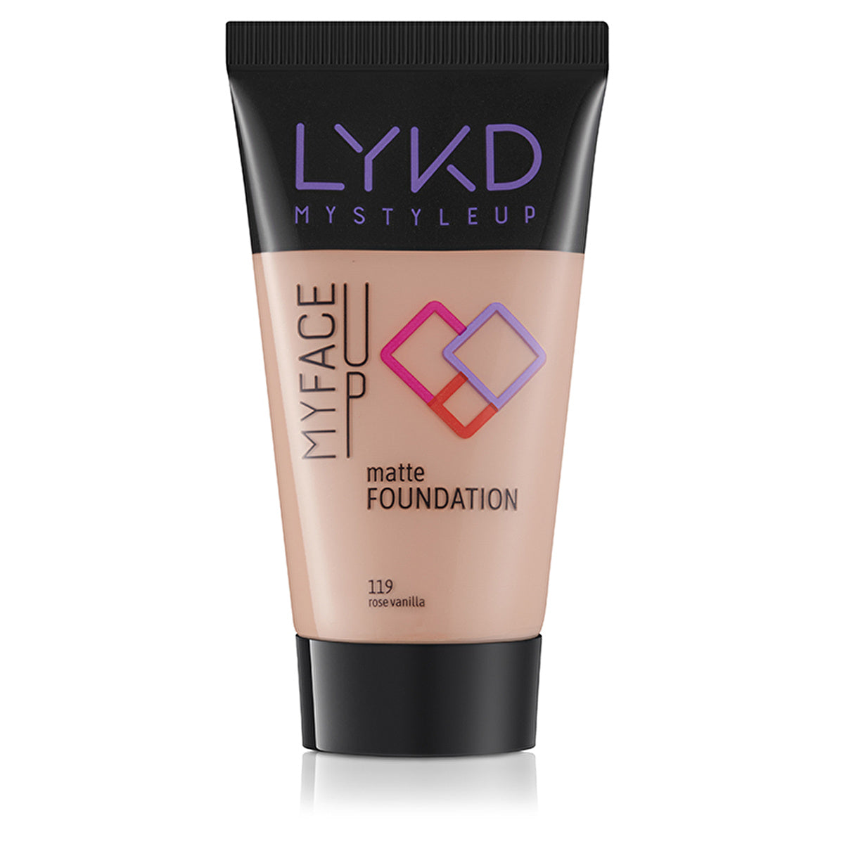 LYKD Matte Foundation 119 Rose Vanilla - Long Lasting Coverage | Liquid