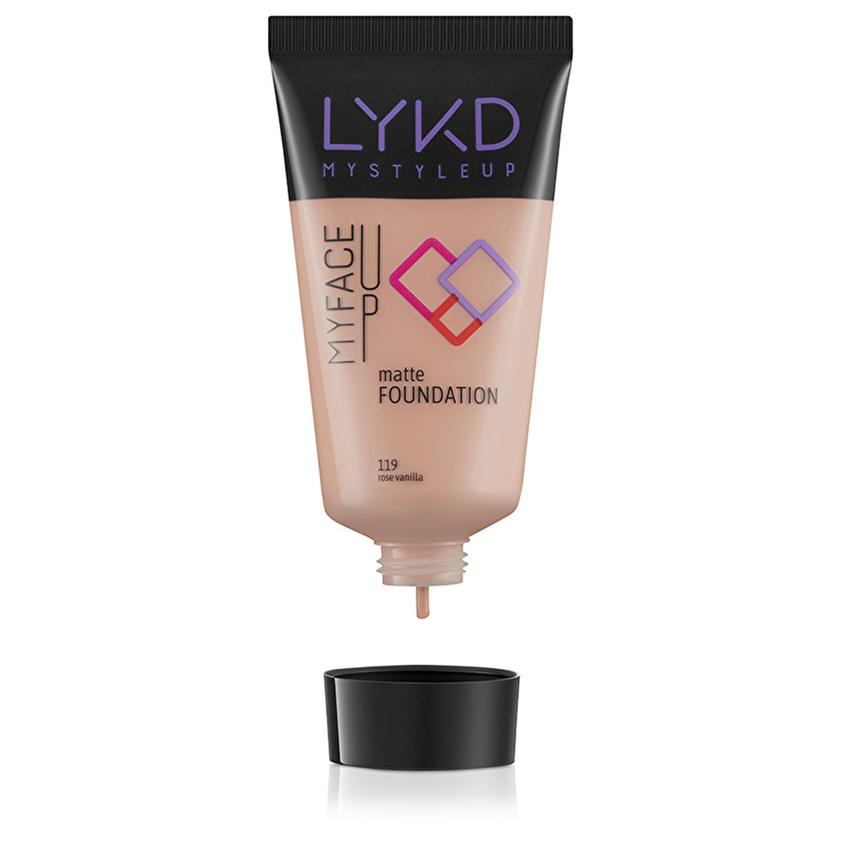 LYKD Matte Foundation 119 Rose Vanilla - Long Lasting Coverage | Liquid