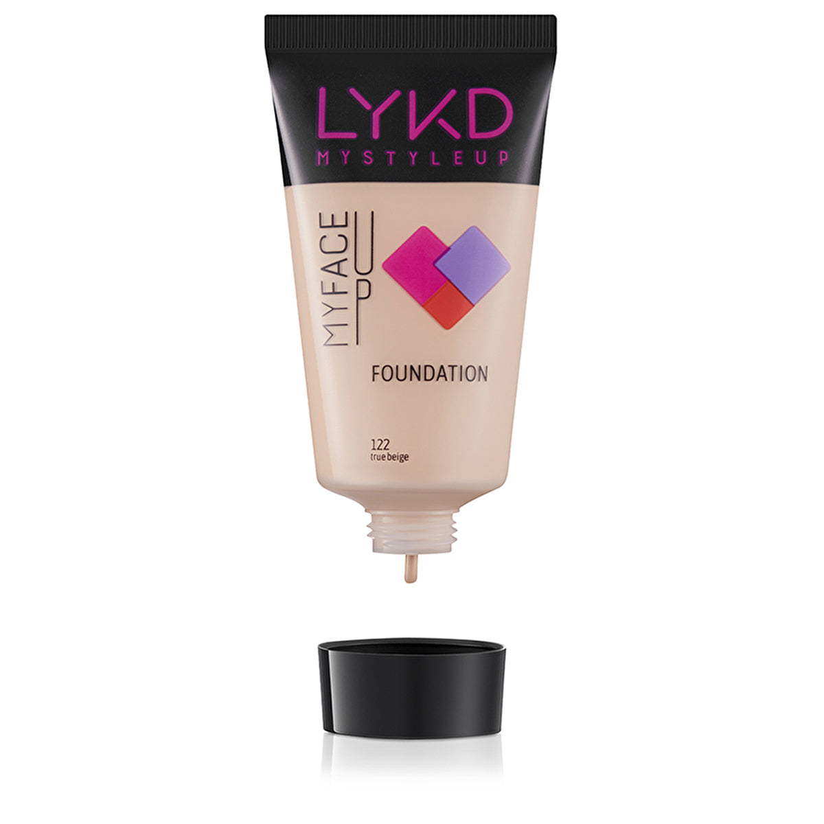 LYKD Foundation 122 True Beige - Lightweight Formula | Perfect Match