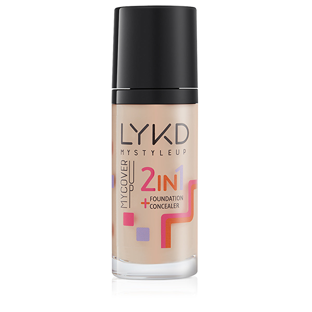 LYKD 2 in 1 Foundation Rose Almond - High Coverage | All Skin Types