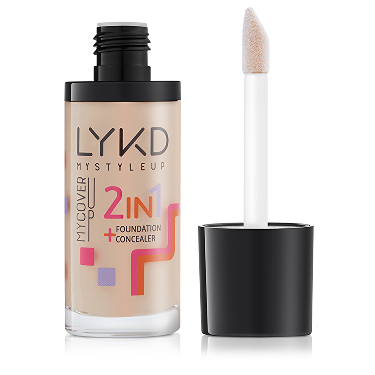 LYKD 2 in 1 Foundation Rose Almond - High Coverage | All Skin Types