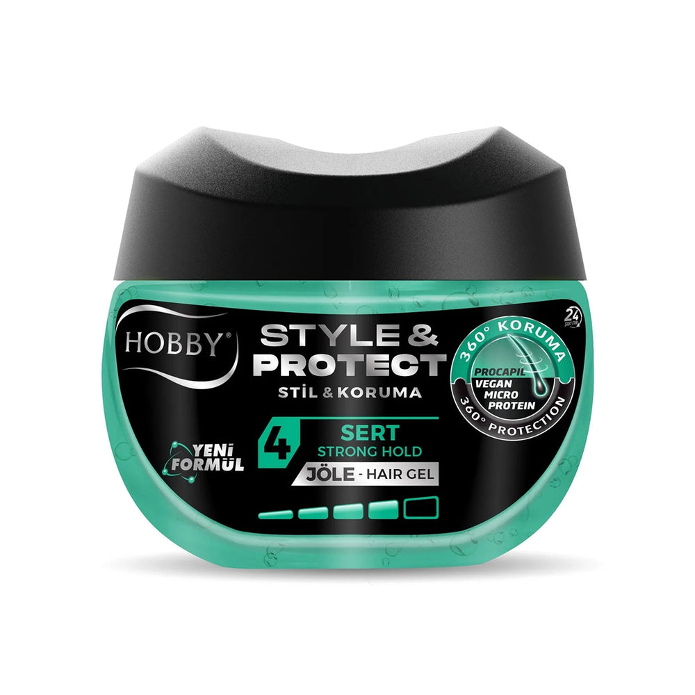 Hobby Style and Protect Hard Hair Gel for Strong Hold 400 ml