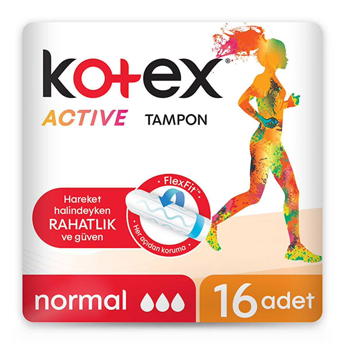 Kotex Active Tampons Normal 16 Pack - Secure Absorption | Feminine Care - Image #1