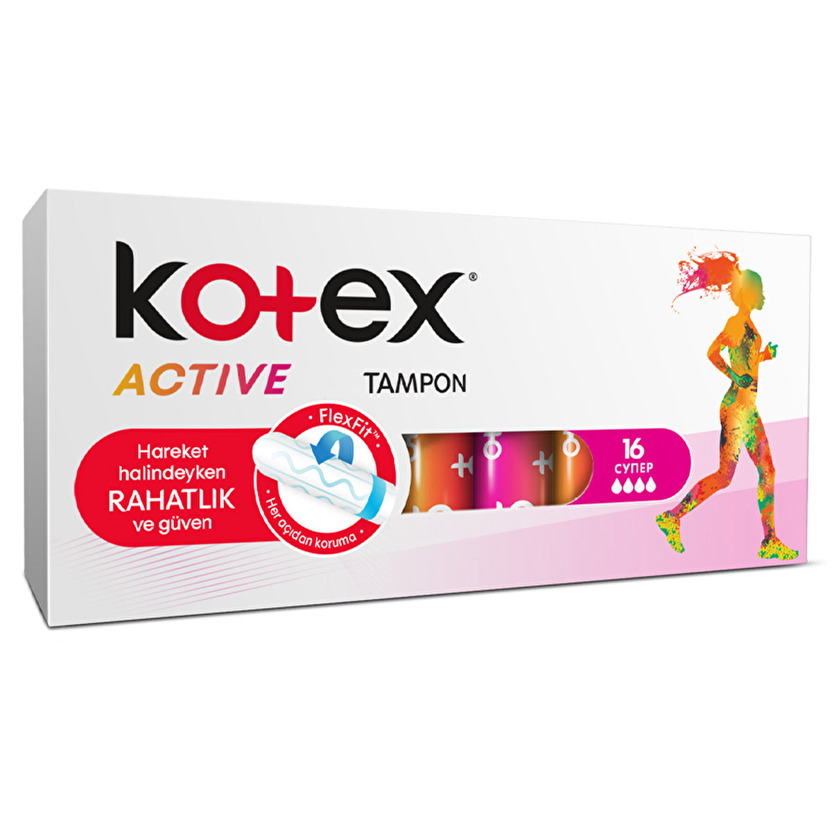 Kotex Active Super Tampons - 16 Count | Leak Protection