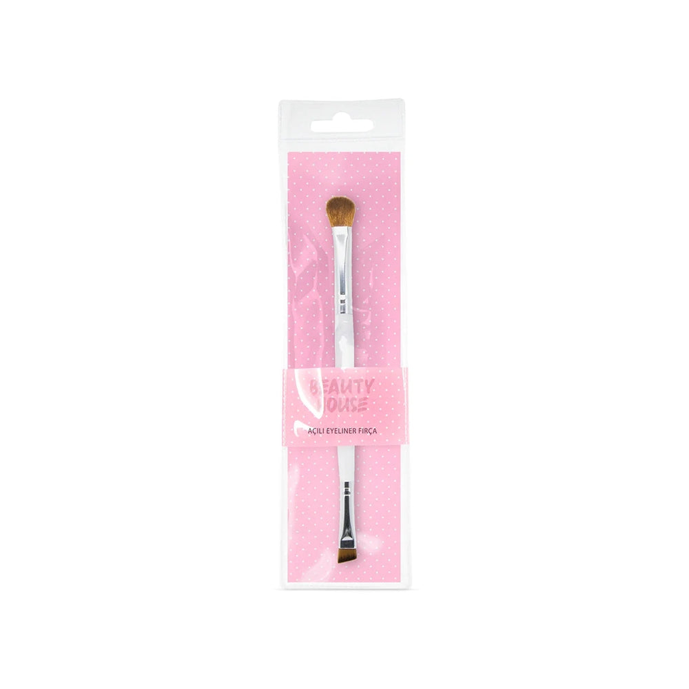Beauty House Angled Eyeliner Brush - White Series, Synthetic Bristles