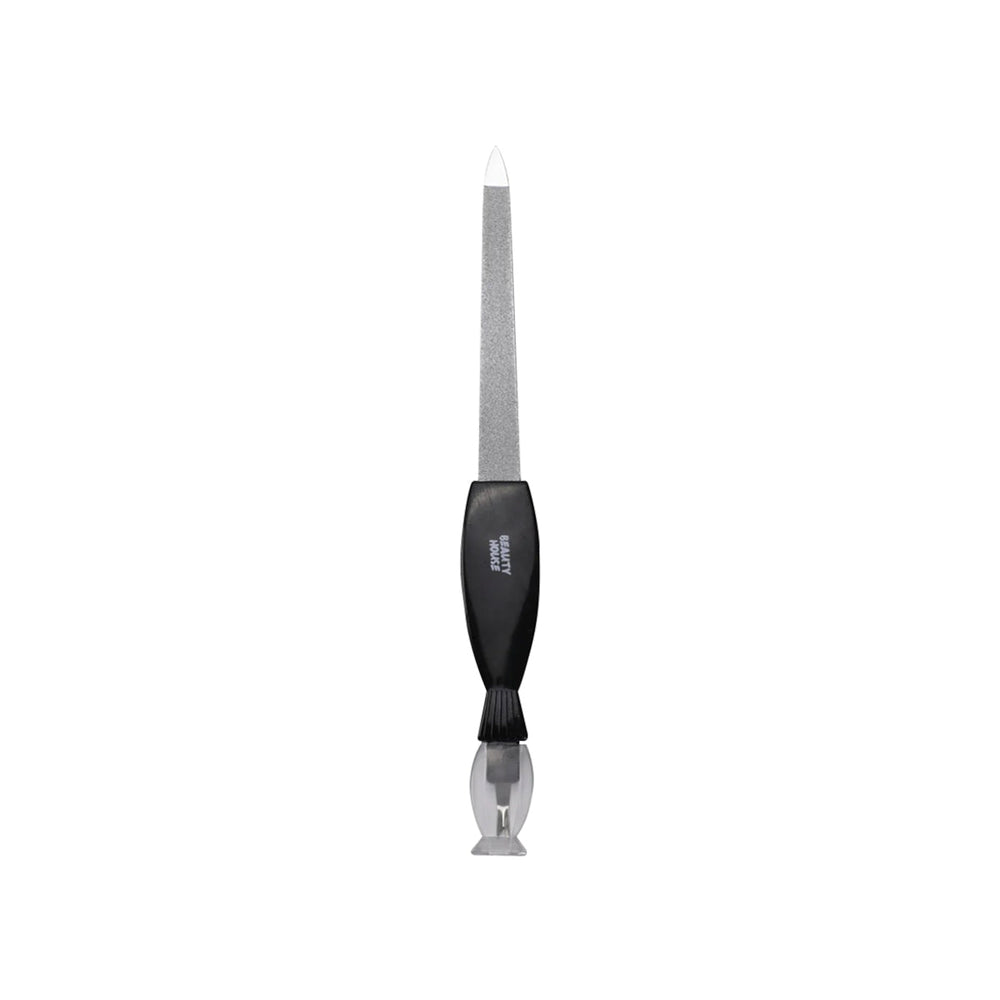 Beauty House Dual Action Nail File & Cuticle Pusher for Manicure
