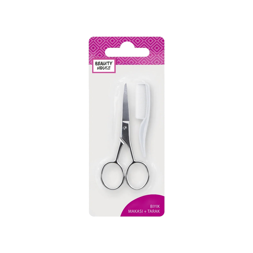 Beauty House Mustache Scissors for Precision Grooming