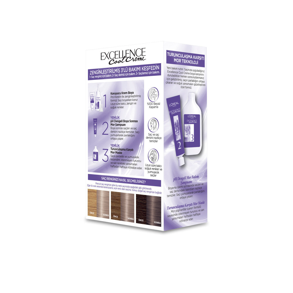 L'Oreal Paris Excellence Cool Creme Hair Dye 8.11 - Extra Ash Blonde | Pro-Keratin Formula