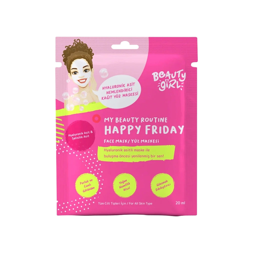 Beauty Girl Hyaluronic Acid Sheet Mask for Intense Hydration 20 ml