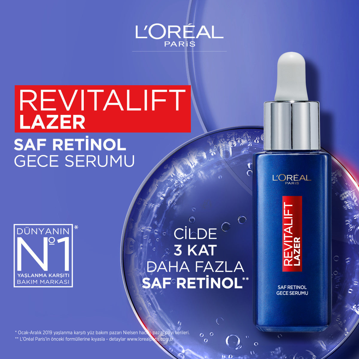 L'Oreal Paris Revitalift Pure Retinol Night Serum 30ml - Anti-Aging