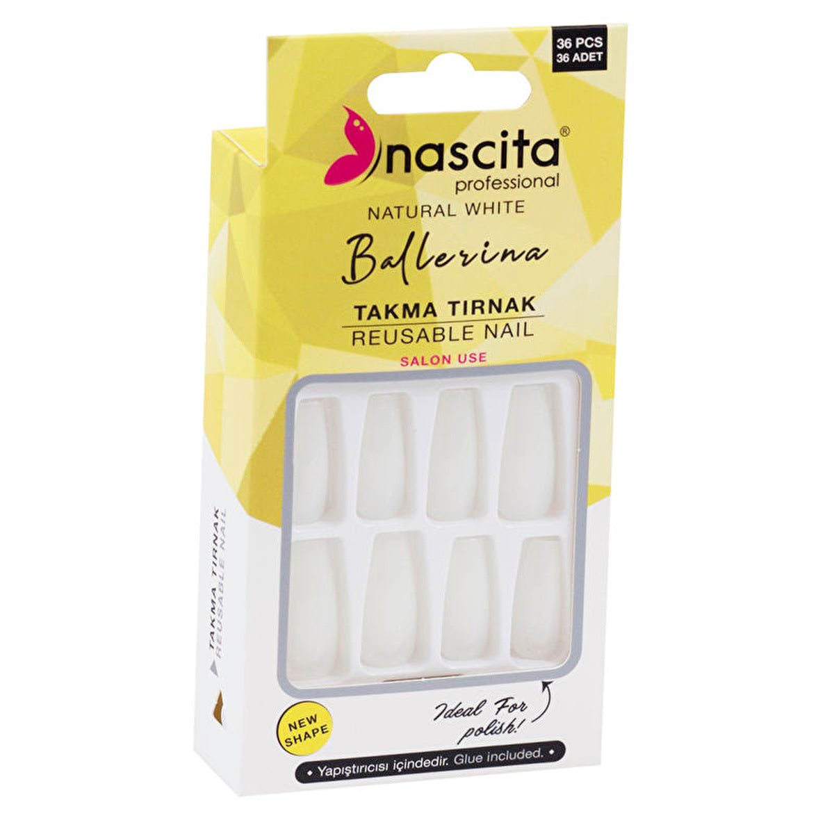 Nascita Ballerina Fake Nails 36 Pack - Style 142 | Easy Application