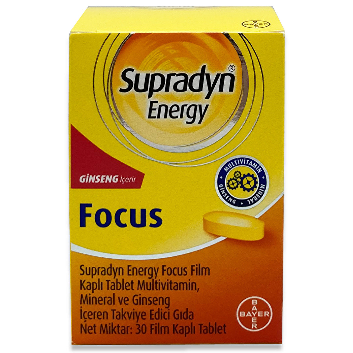 Supradyn Energy Focus Multivitamin Tablets - 30 Count | Ginseng Blend