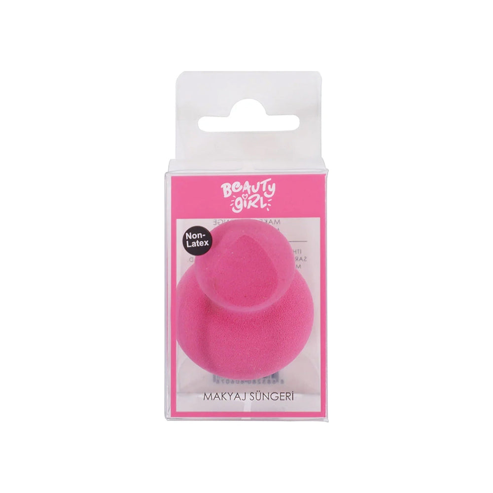 Beauty Girl Angled Makeup Sponge Pink for Seamless Blending 1 pc