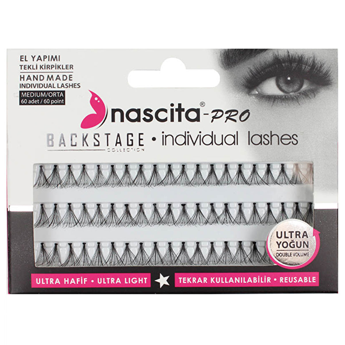 Nascita Backstage False Eyelashes Medium 100 - Natural Look | Reusable