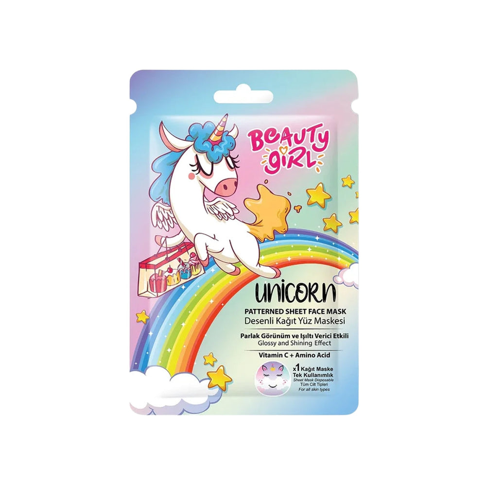 Beauty Girl Unicorn Sheet Mask Hydrating & Brightening 20 ml