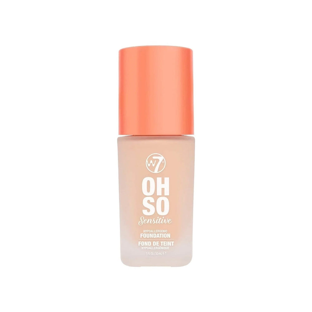 W7 Oh So Sensitive Foundation Sand Beige Hypoallergenic 30ml