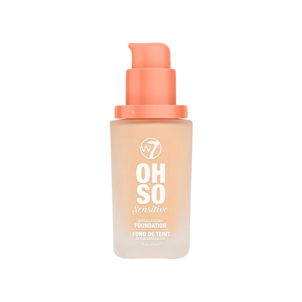 W7 Oh So Sensitive Foundation Fresh Beige Hypoallergenic 30ml