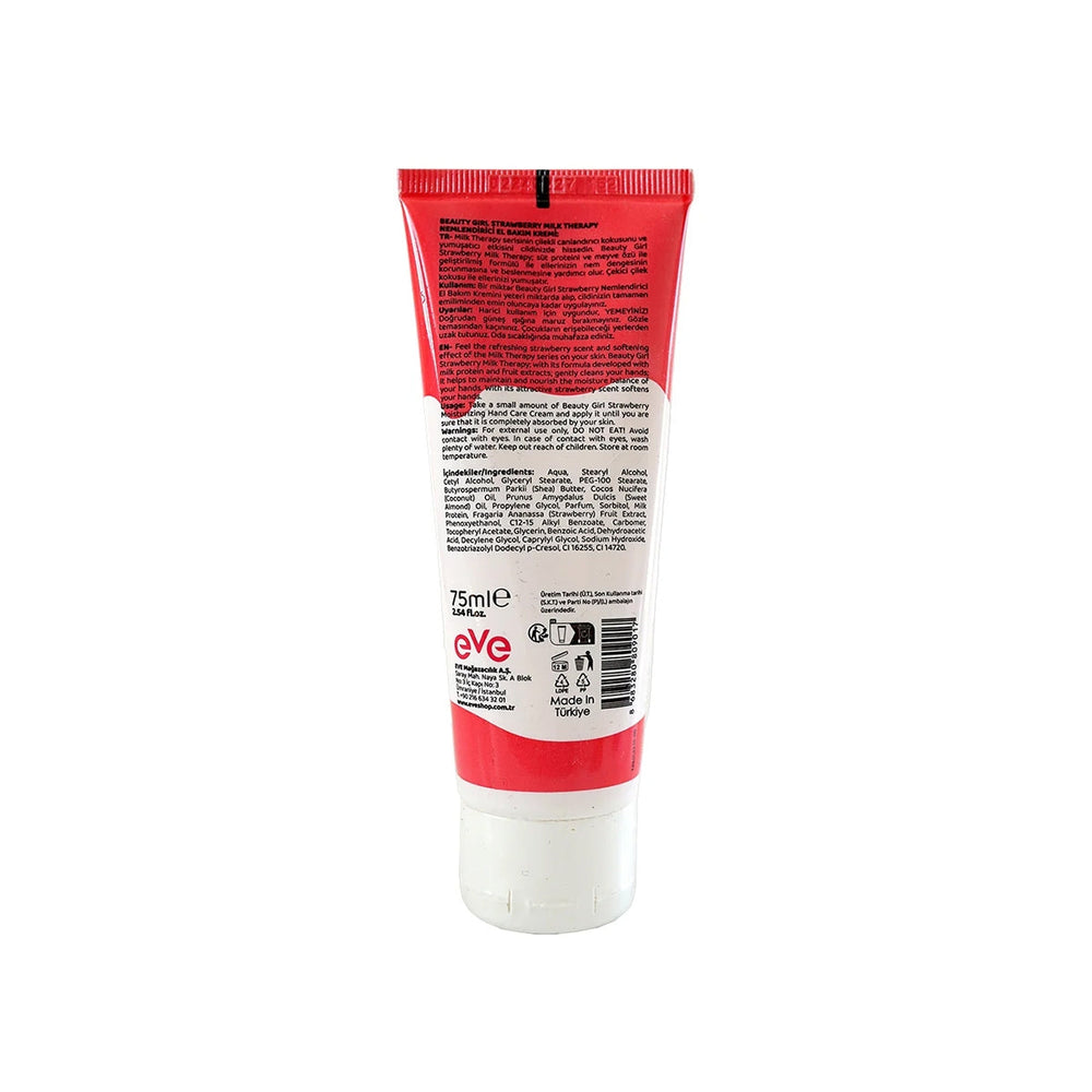 Beauty Girl Strawberry Milk Therapy Hand Cream for Dry Skin 75 ml