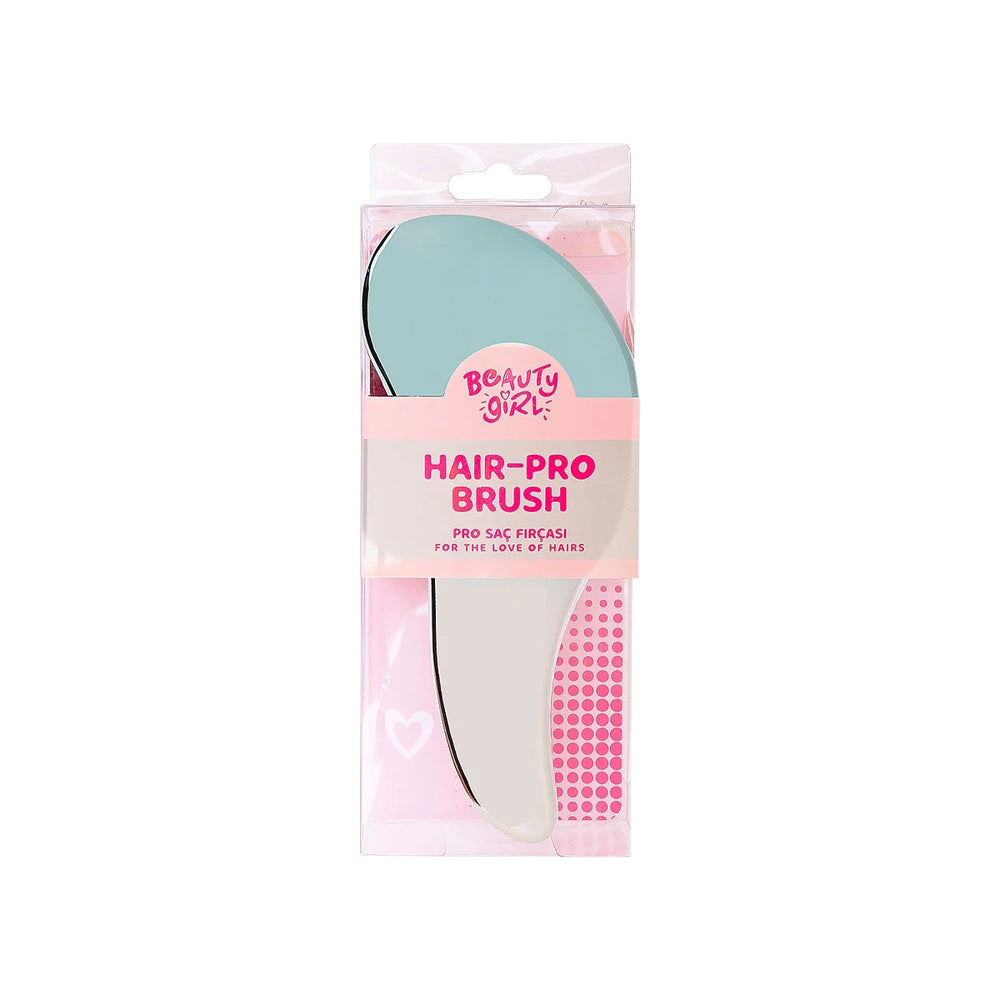 Beauty Girl Shiny Blue Hair Brush for Gentle Detangling