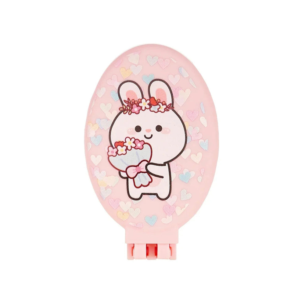 Beauty House Bunny Hair Brush with Mirror Compact Design 1 pc
