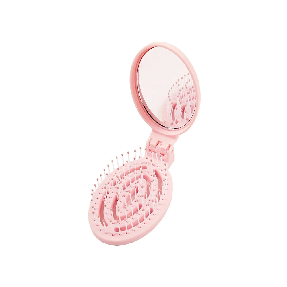 Beauty House Bunny Hair Brush with Mirror Compact Design 1 pc