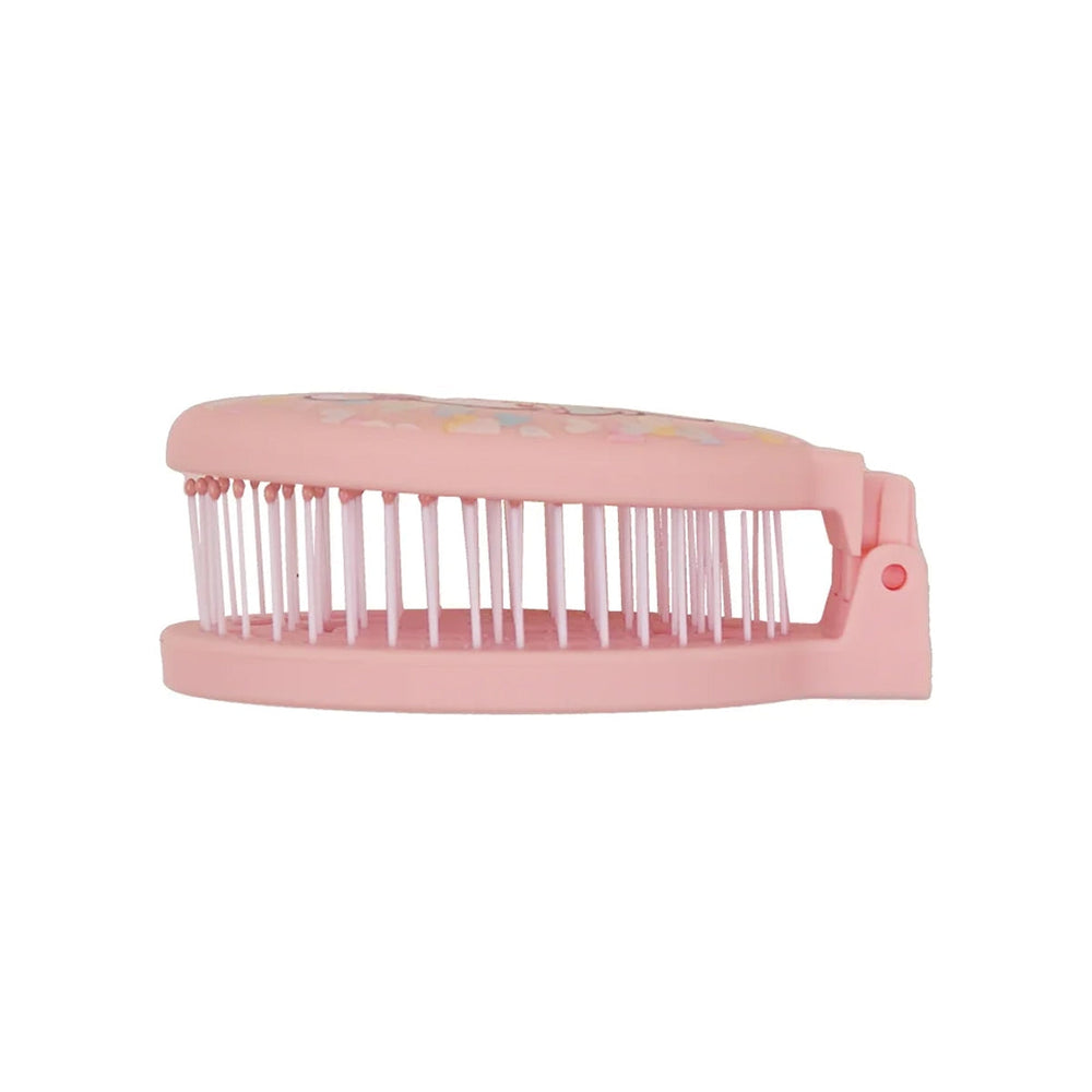 Beauty House Bunny Hair Brush with Mirror Compact Design 1 pc
