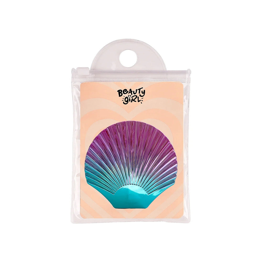 Beauty Girl Oyster Blue Compact Mirror for Makeup Touch-Ups