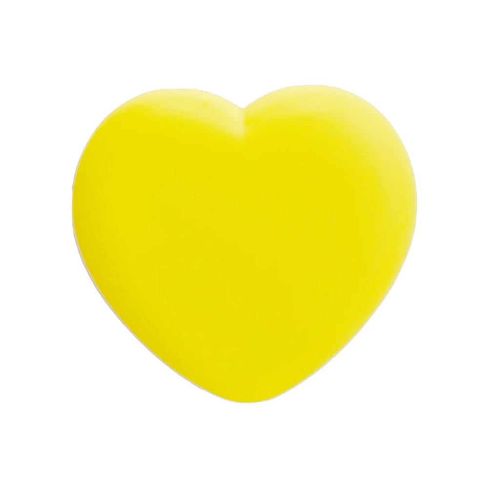 Beauty Girl Heart Shaped Pocket Mirror in Vibrant Yellow