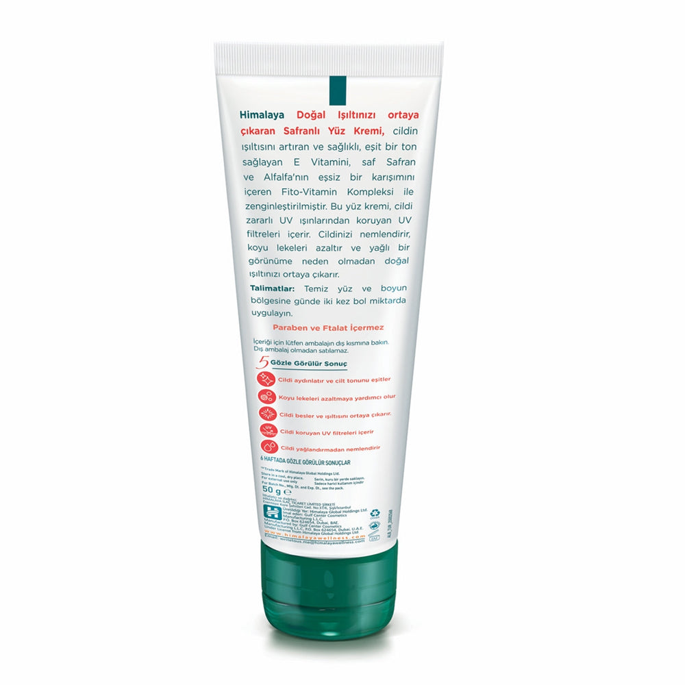 Himalaya Natural Glow Saffron Face Cream for Radiant Skin 50g