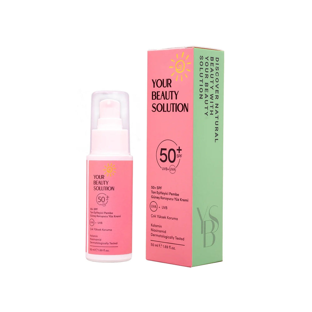 Your Beauty Solution SPF50 Pink Sunscreen for Radiant Skin 50ml
