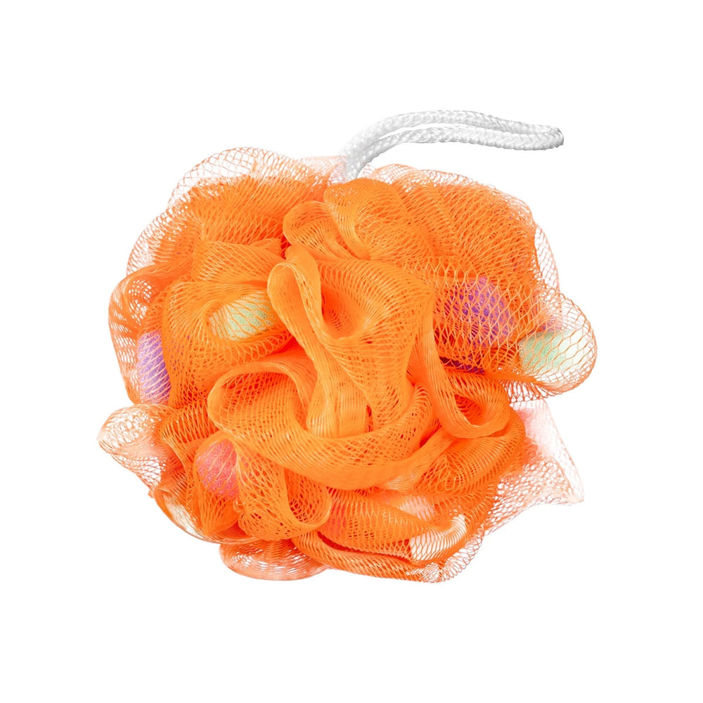Beauty House Sponge Bath Loofah Gentle Exfoliating Mesh Medium Orange