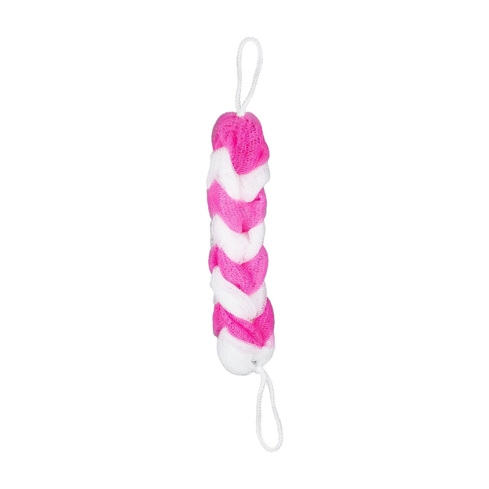 Beauty House Braided Bath Loofah Pink for Gentle Exfoliation 1 pc