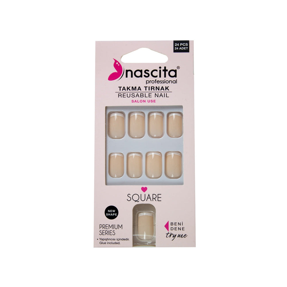 Nascita Square 202 Artificial Nails for a Classic Manicure