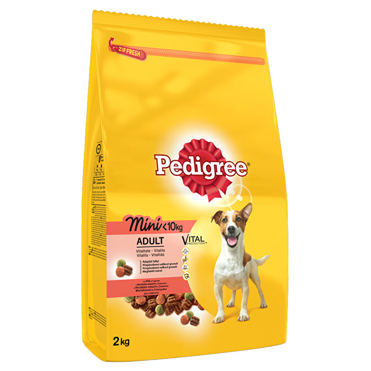 Pedigree Beef & Vegetable Dry Dog Food 2kg - Small Breed | Vital Protection - Image #1