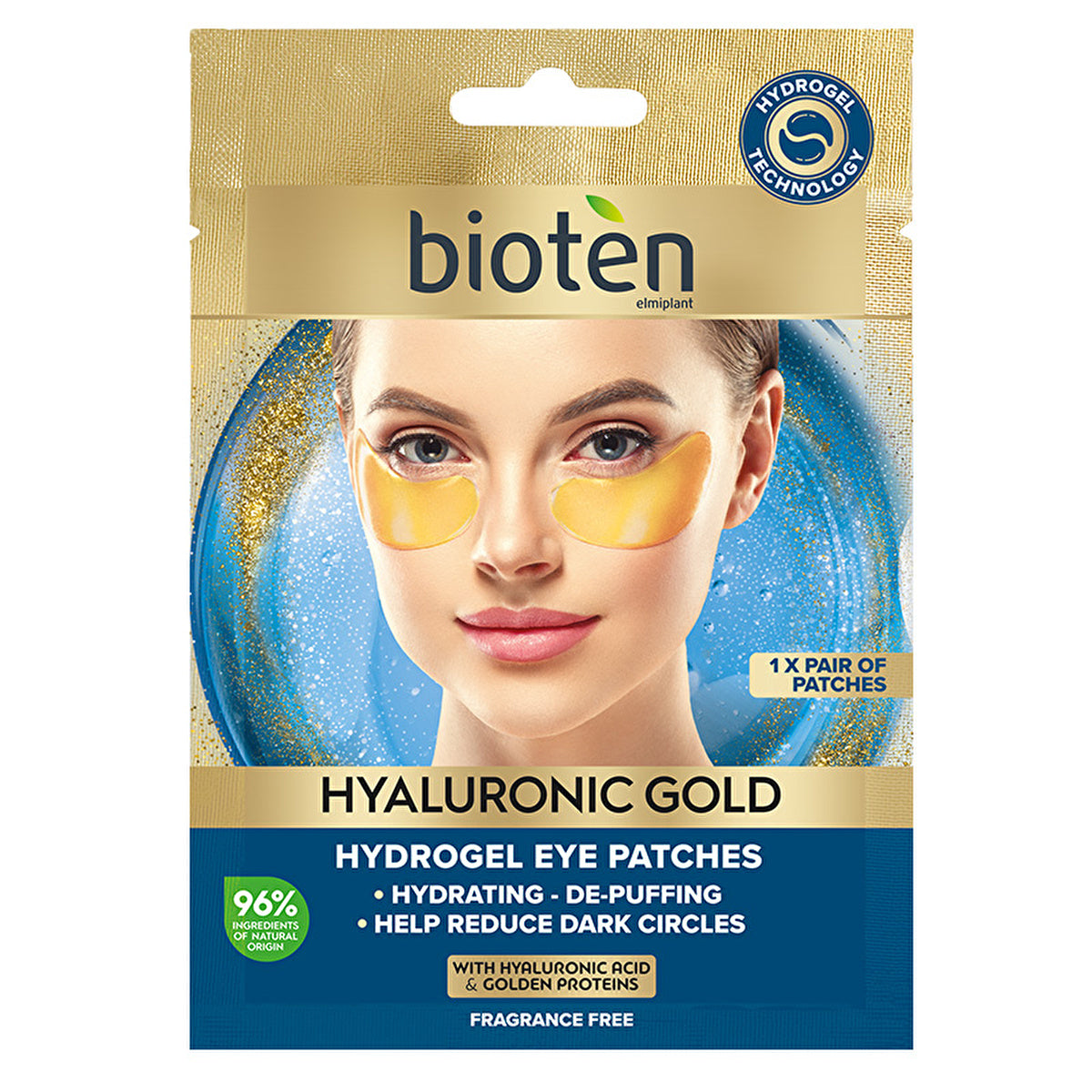 Bioten Hyaluronic Gold Eye Mask 5.5g - Brightening Formula | Natural Ingredients