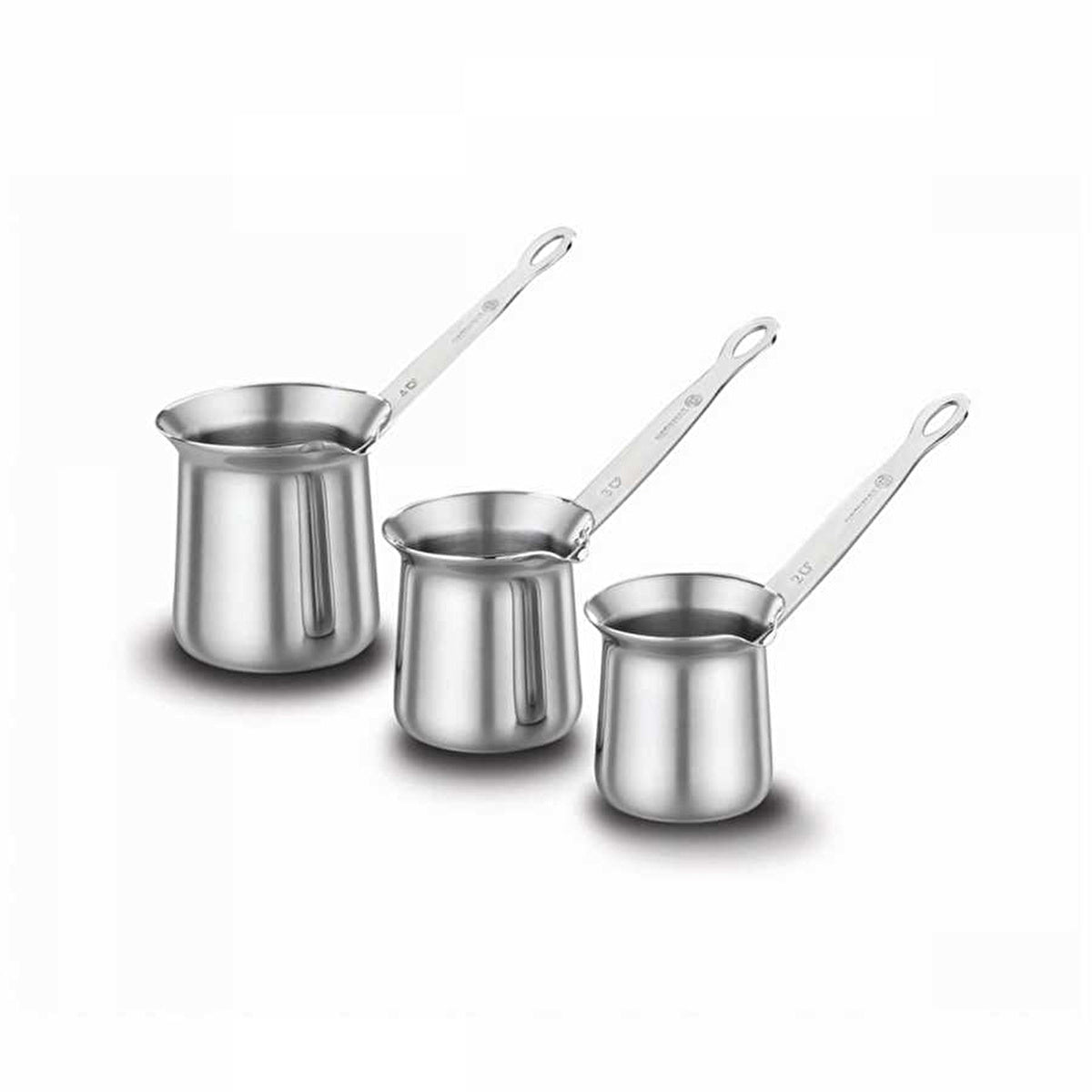 Korkmaz Steama Coffee Pot Set 3-Piece - 18/10 Stainless Steel | Black