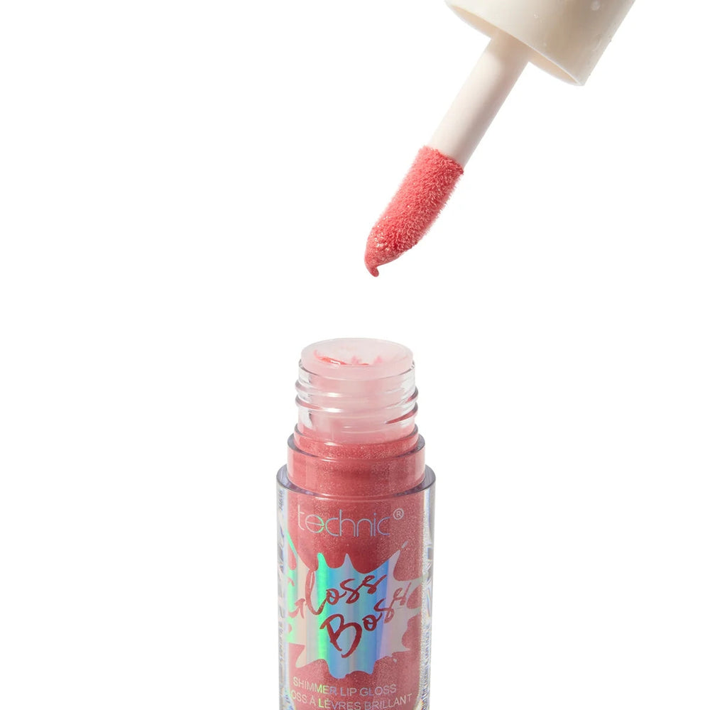 Technic Gloss Boss Lip Gloss Pink Sparkle - Non-Sticky Shimmer Lip Shine