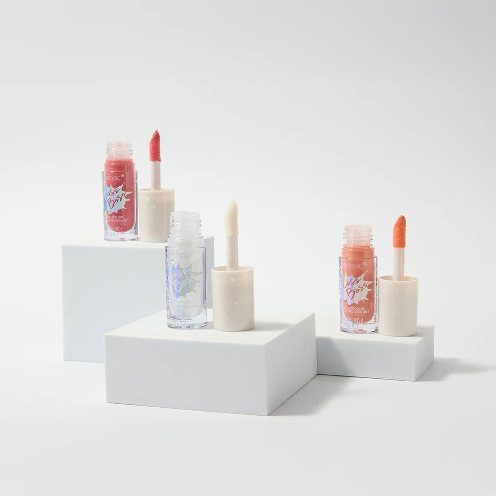 Technic Gloss Boss Lip Gloss Pink Sparkle - Non-Sticky Shimmer Lip Shine