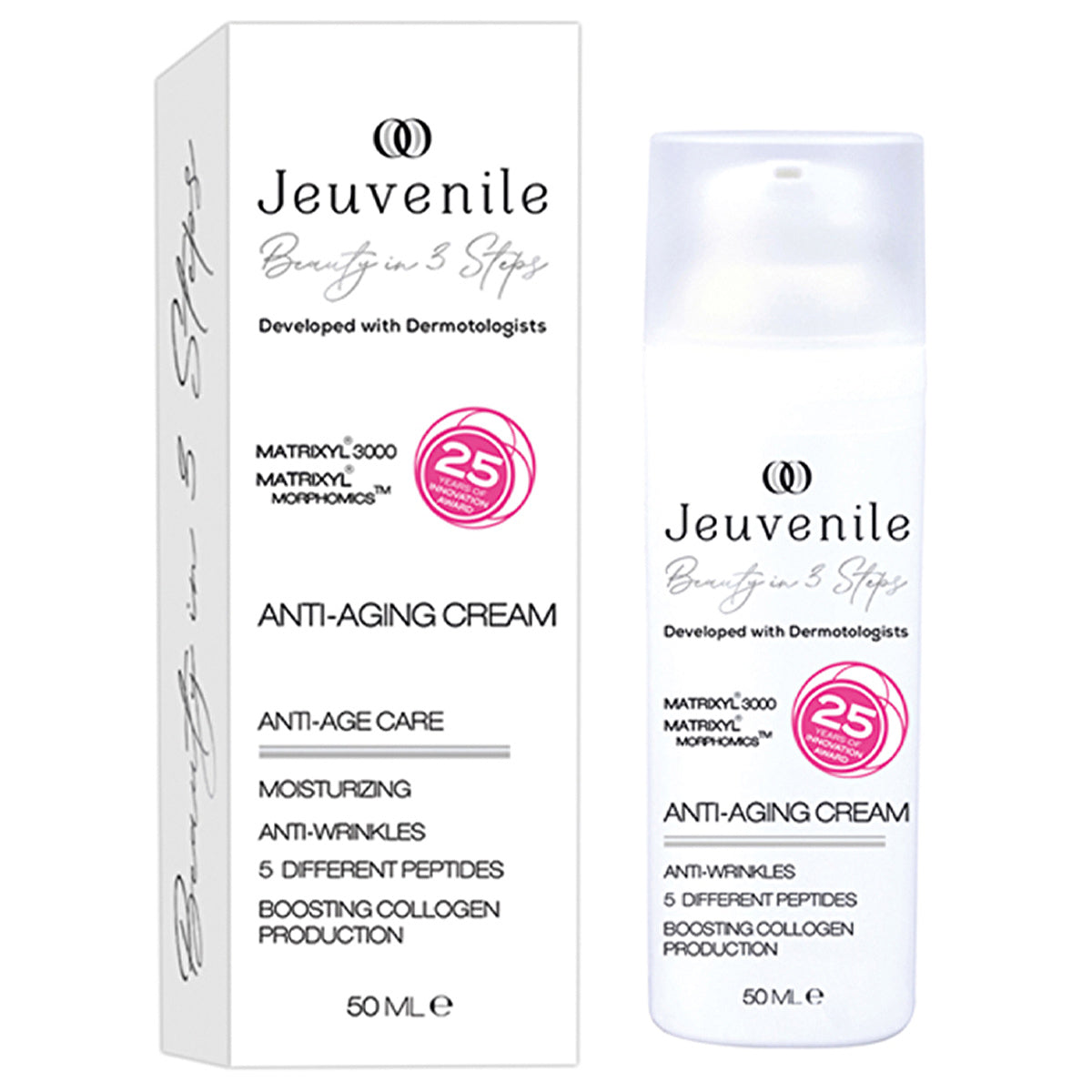 Jeuvenile Anti-Aging Cream 50ml - Rich Peptide Formula | Hydrating