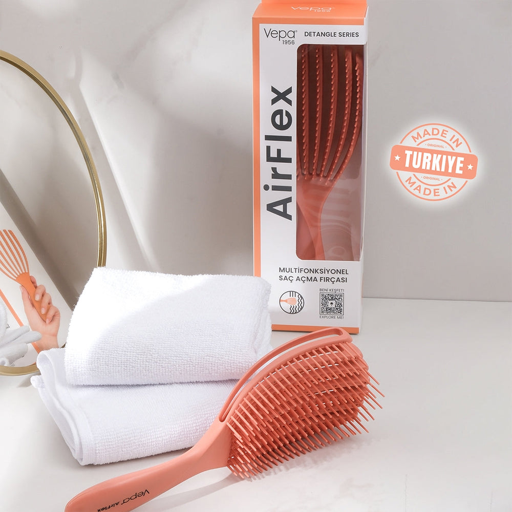 Vepa Airflex Hair Brush Salmon for Gentle Detangling